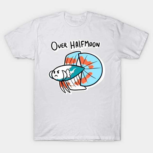 over halfmoon betta T-Shirt by SoloSammich